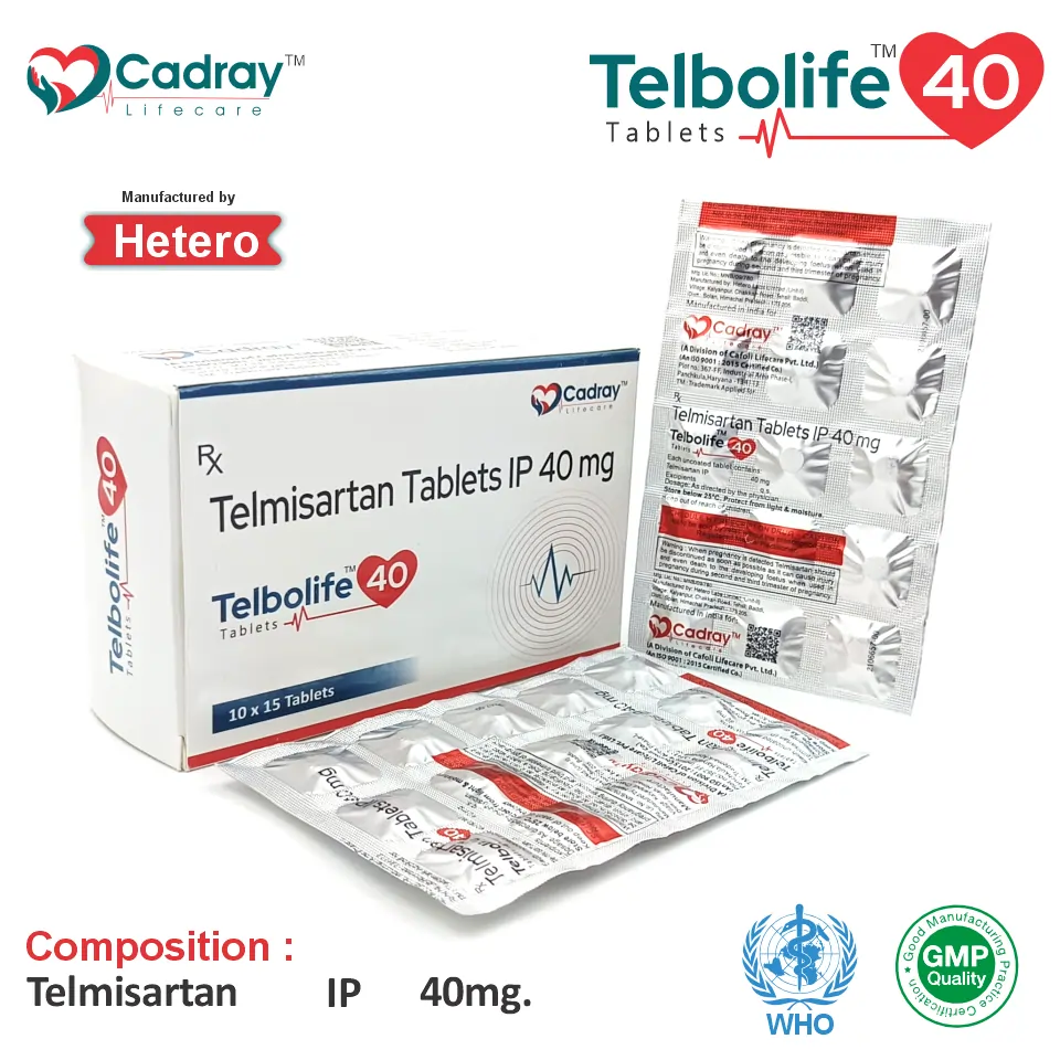 Telmisartan 40mg | Best price for PCD Pharma Franchise | Hypertension & BP management
